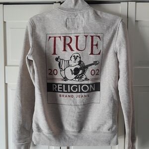 True Religion Buddha Rhinestones Pullover Sweatshirt Size S